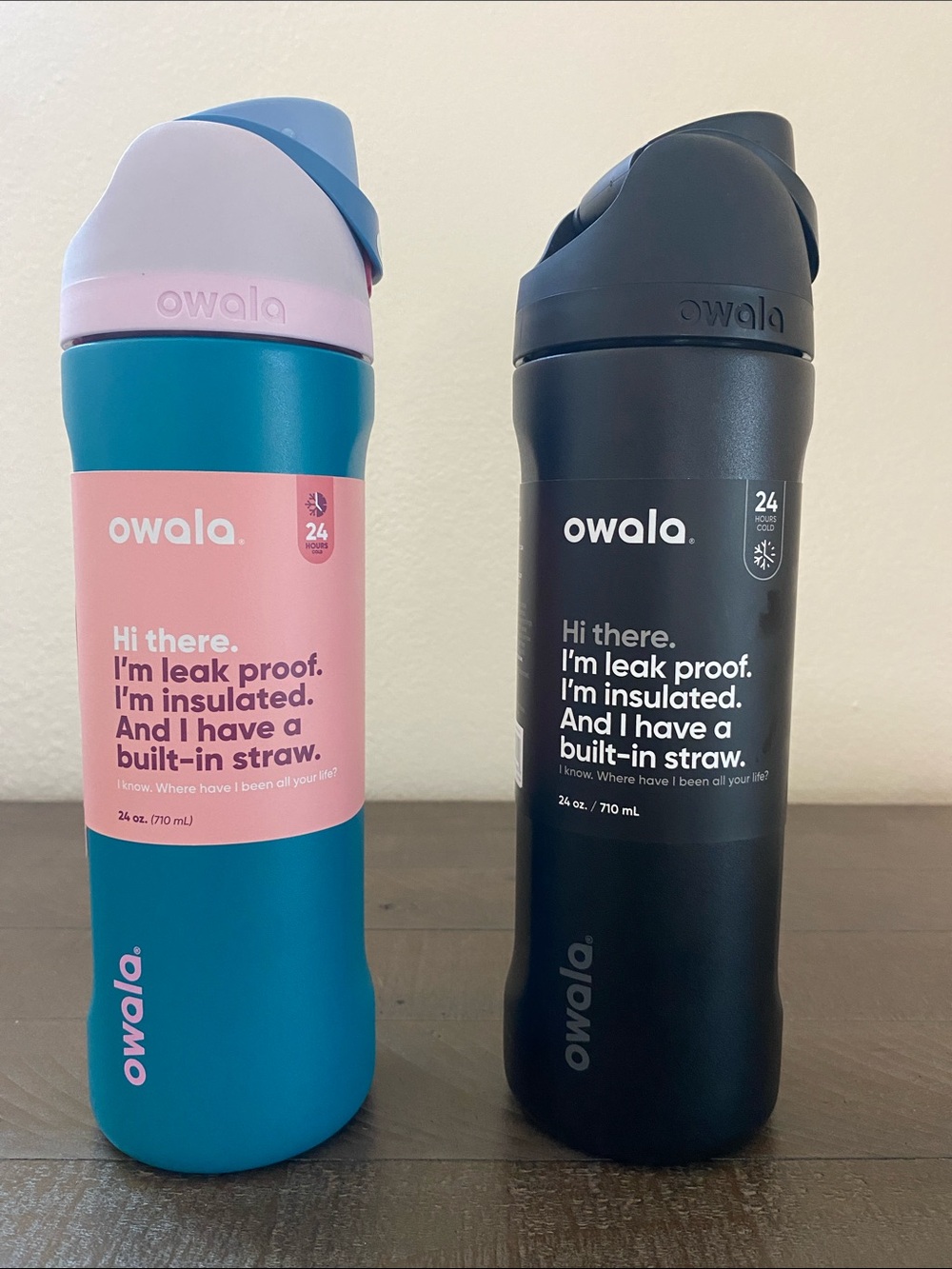 Owala Insulated Water Bottle “FREE SIP”with Built-In Straw 24 OZ.